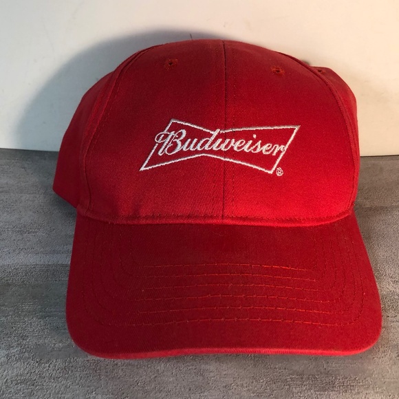 Vintage Budweiser Beer Alcohol Hat Cap Snapback Red - Picture 1 of 8